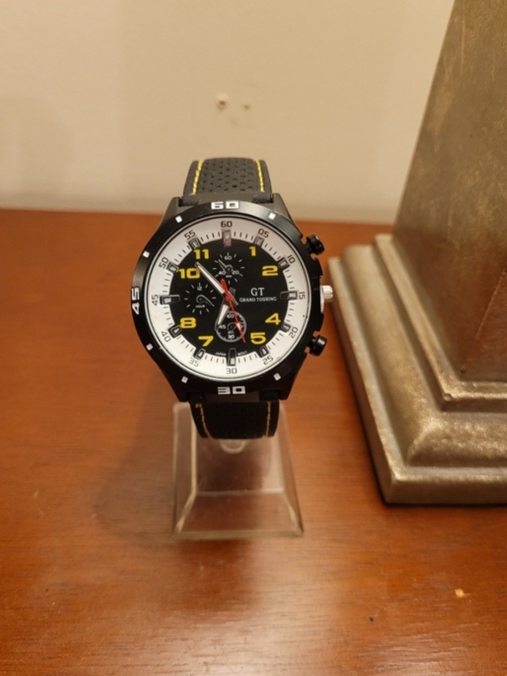 New White and Yellow GT Grand Touring Sport Men's Watch